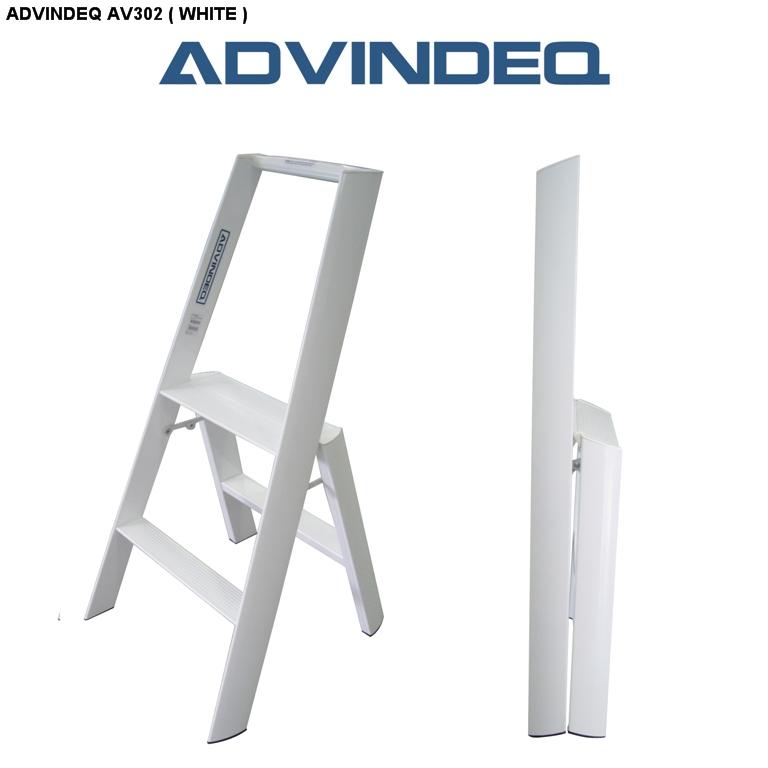 Thang nhôm ADVINDEQ AV302 (White) 2 bậc | Hàng chính hãng