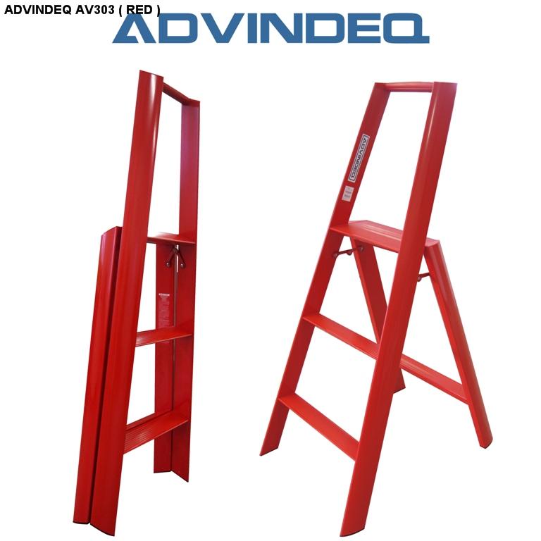 Thang nhôm ADVINDEQ AV303 (Red) 3 bậc | Hàng chính hãng
