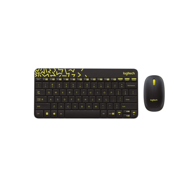 Combo Bàn Phím và Chuột không dây Logitech MK240 (ĐEN-VÀNG) 920-008202 | Hàng chính hãng