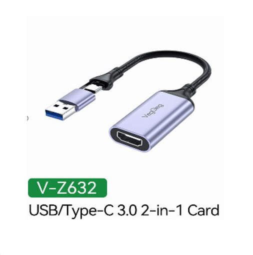 USb/TypeC to HDMI 3.0 2in1 VZ632 | Hàng chính hãng