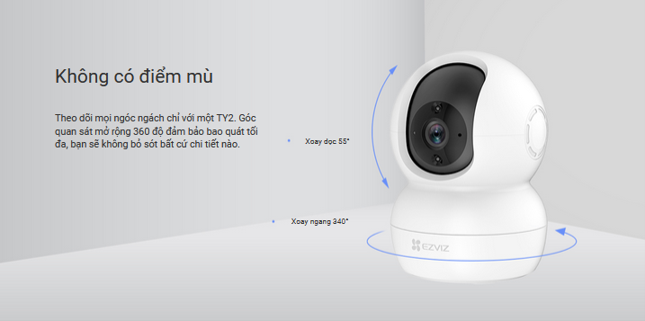 Camera quay quét wifi Ezviz TY2 / TY1 | Hàng chính hãng