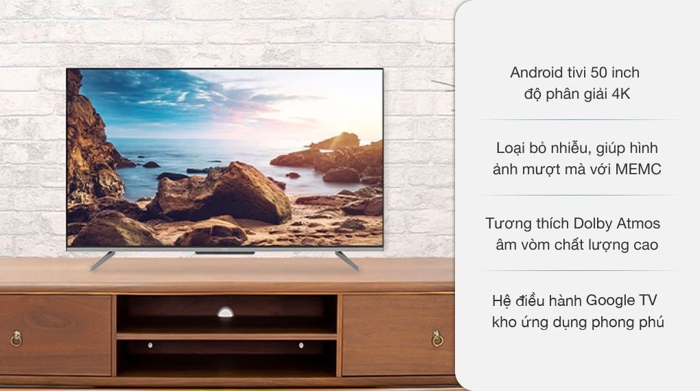 Smart Tivi TCL 4K 50P725 50 inch UHD Mới 2025 | Hàng chính hãng