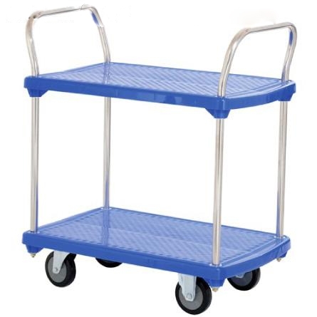 Xe đẩy hàng 2 tầng sàn nhựa JUMBO NP-220D | Hàng chính hãng