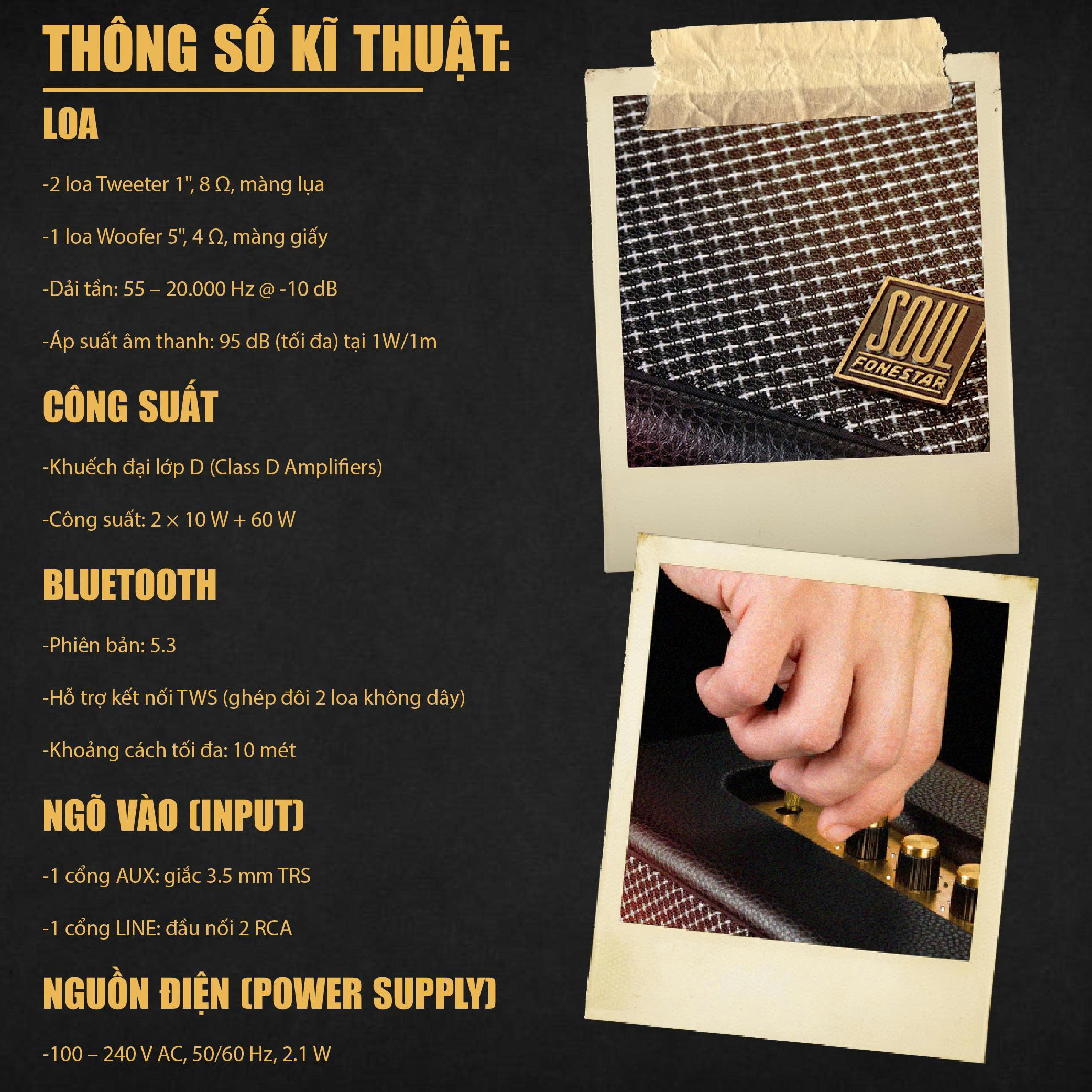 Loa bluetooth Fonestar SOUL-HOME-N | Hàng chính hãng