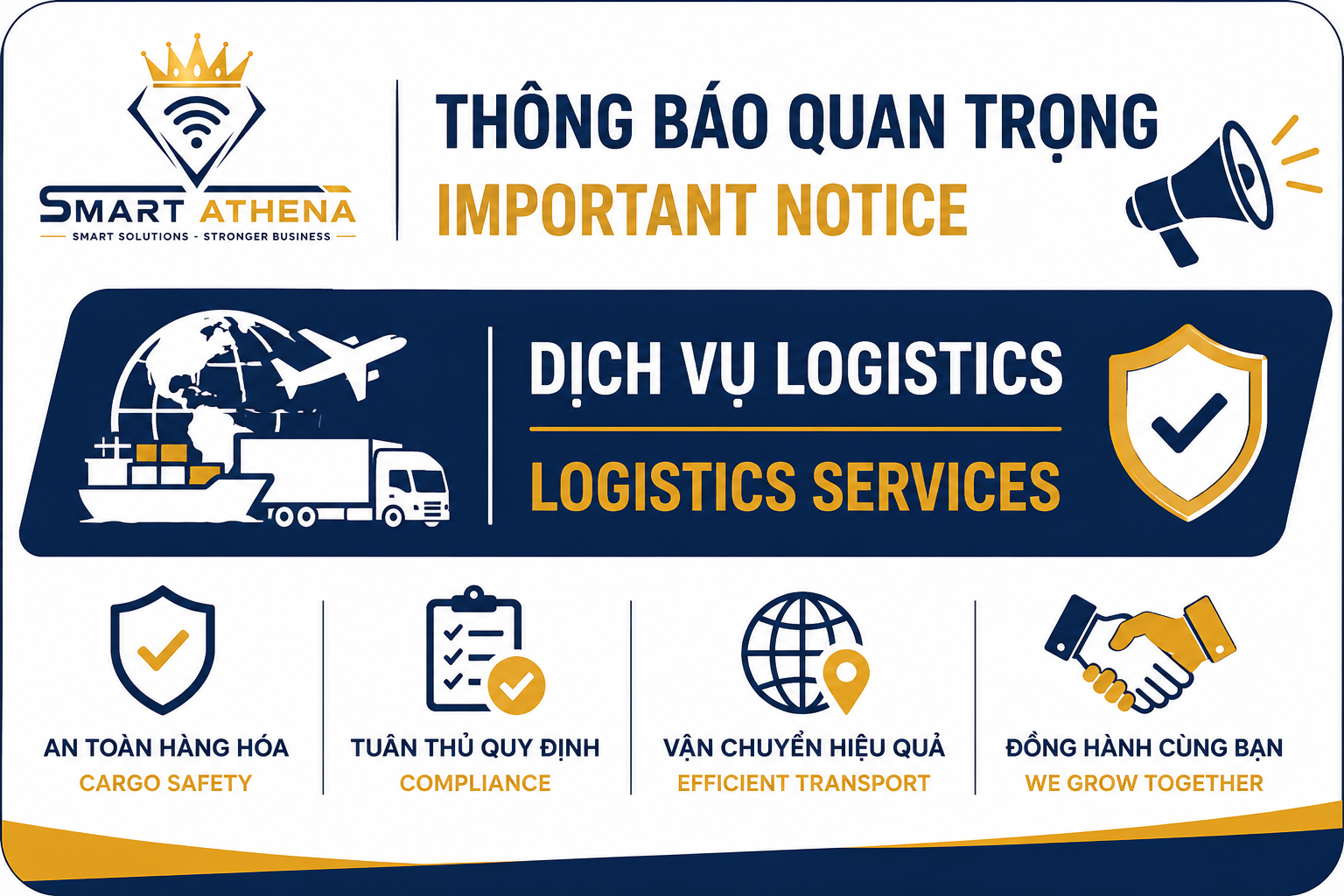 SMART ATHENA CO., LTD THÔNG BÁO QUAN TRỌNG