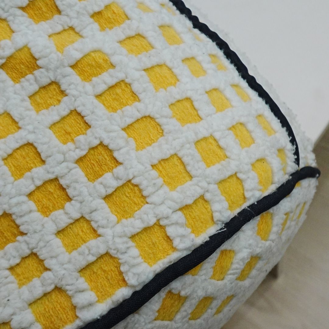 THANH LÝ- CHUPPY ĐƠN - Đôn Kẹo Xốp - Caro vàng - Tiêu chuẩn