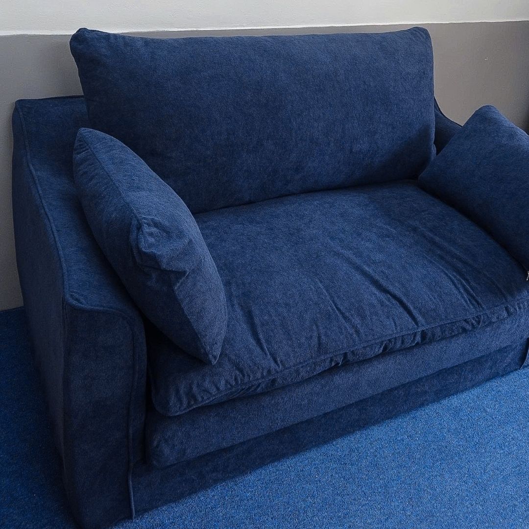 THANH LÝ- SOFA MÂY BỒNG 1m6 - XANH ĐẬM