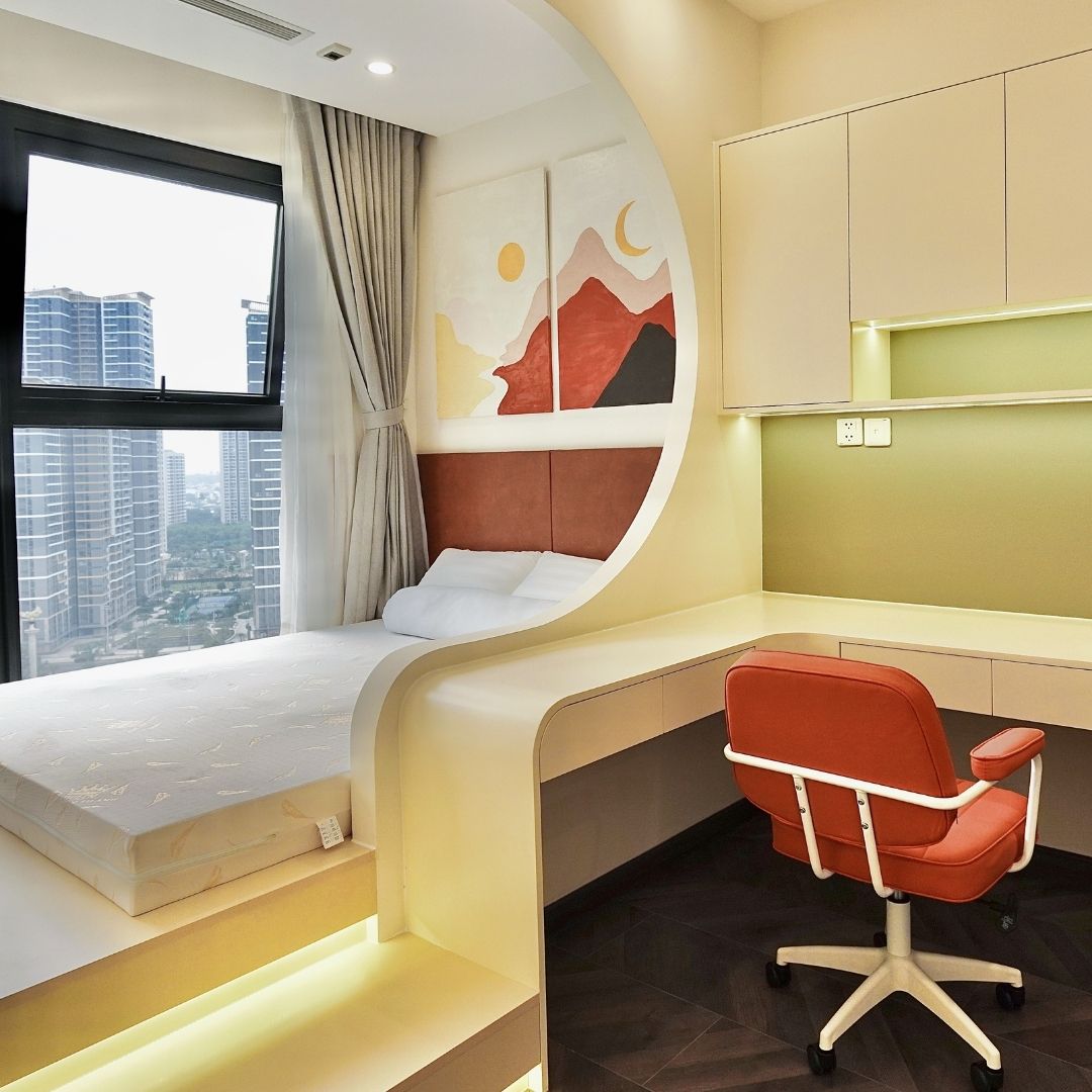 THANH LÝ - GHẾ XOAY BÔNG SÒ - Cam