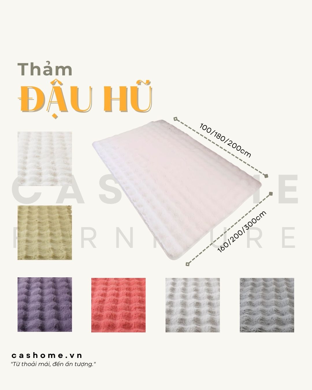 THẢM ĐẬU HŨ LÔNG
