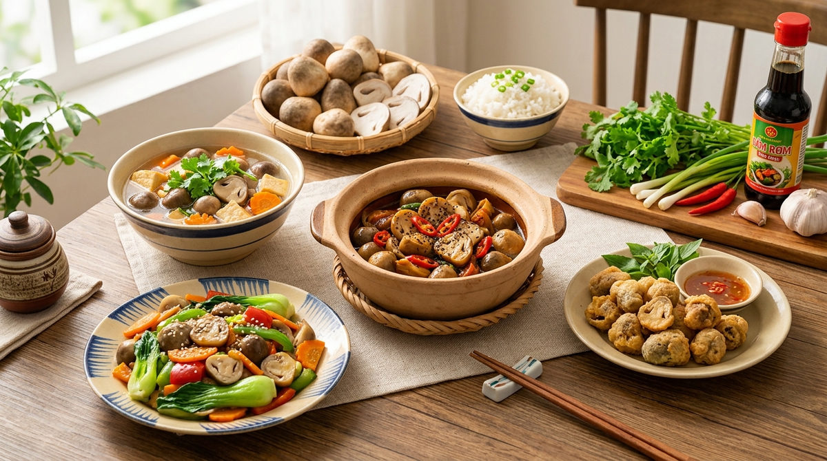 5 cách nấu món chay với nấm rơm ngon, dễ làm tại nhà