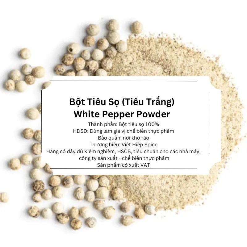 Bột Tiêu Sọ - Tiêu Trắng (mịn)
(White Pepper Powder)