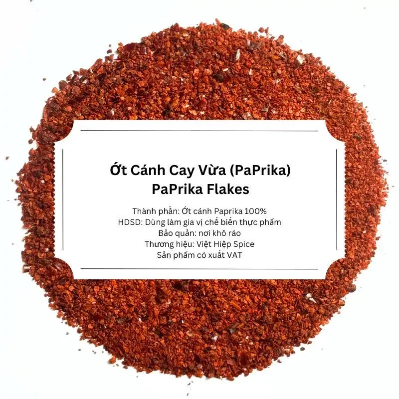 Ớt Cánh Cay Vừa - Ớt Cánh Paprika (Ấn)
(Mildly Hot Chili Flakes)