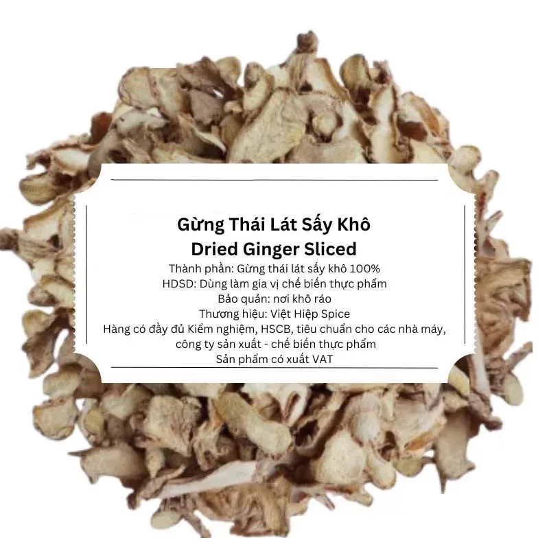 Gừng Sợi Sấy Khô
(Dried Ginger Sliced)