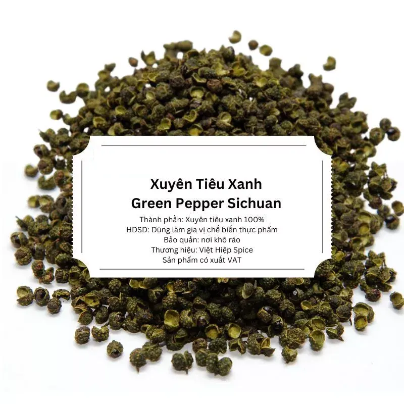 Hạt Xuyên Tiêu Xanh 
(Green Sichuan Peppercorns)