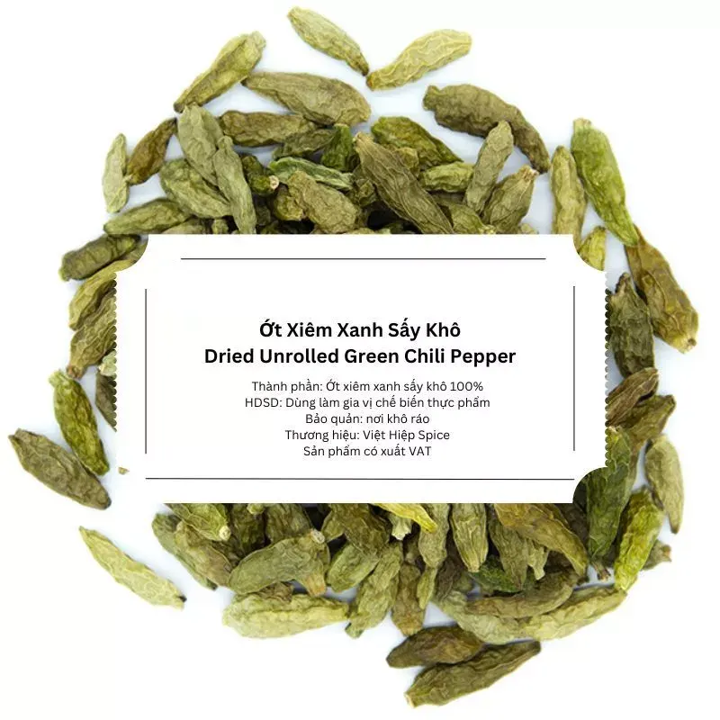 Ớt Trái Khô Chỉ Thiên (không cuốn Việt Nam)
(Dried Bird's Eye Chili Flakes )