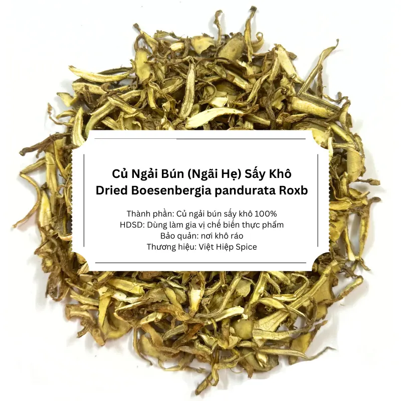 Ngãi Bún Thái Lát Sấy Khô
(Dried Boesenbergia Pandurata Roxb Sliced)