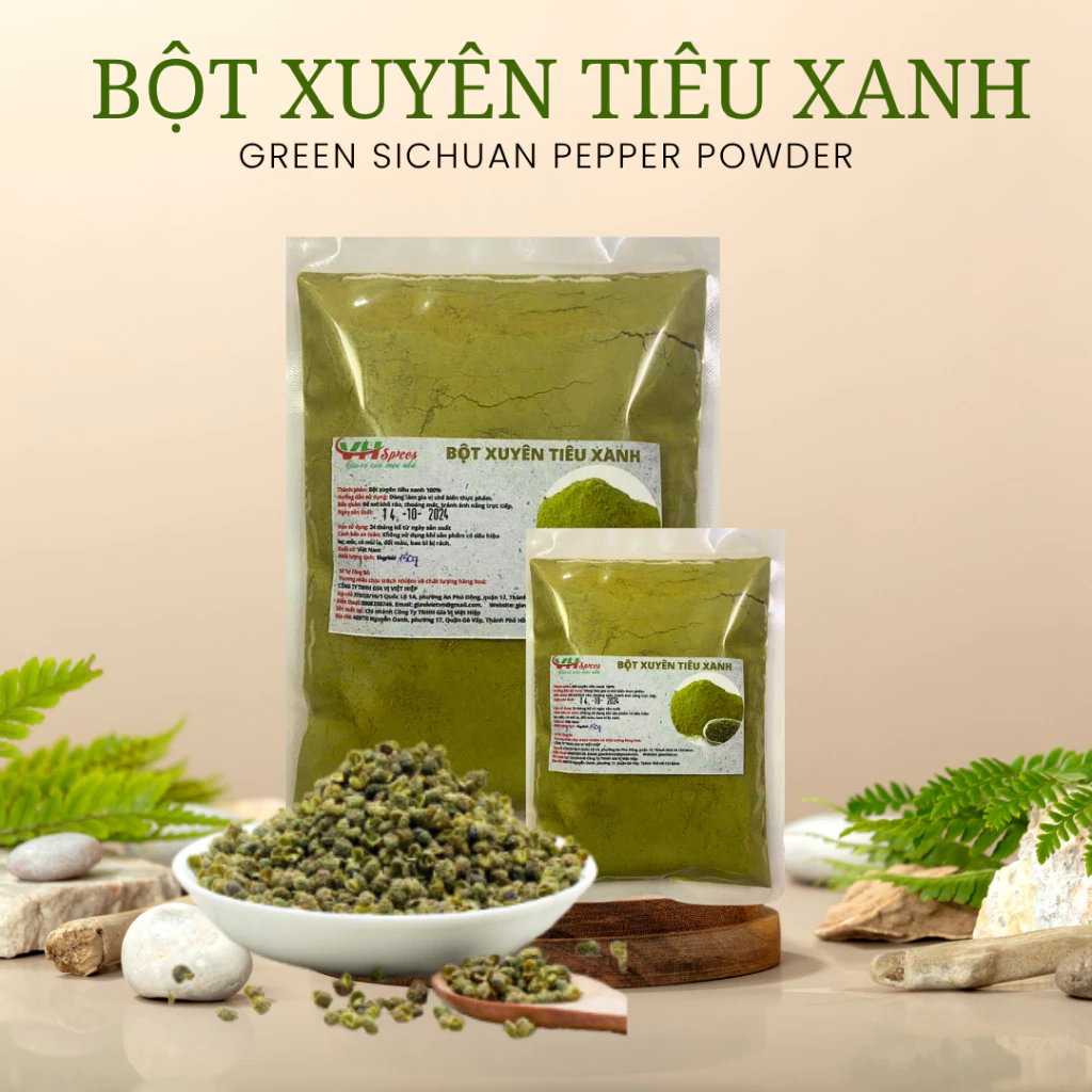 Bột Xuyên Xanh
(Green Pepper Sichuan Pepper Powder)