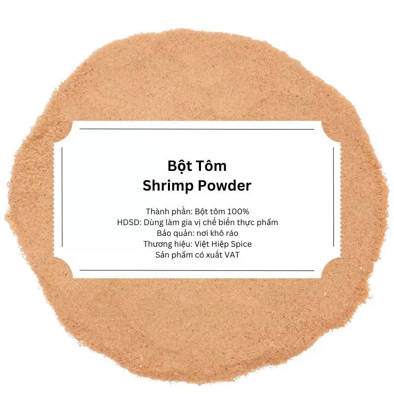 Bột Tôm ( Xay 30% muối, 70% đầu và thân tôm)
(Shrimp Powder)