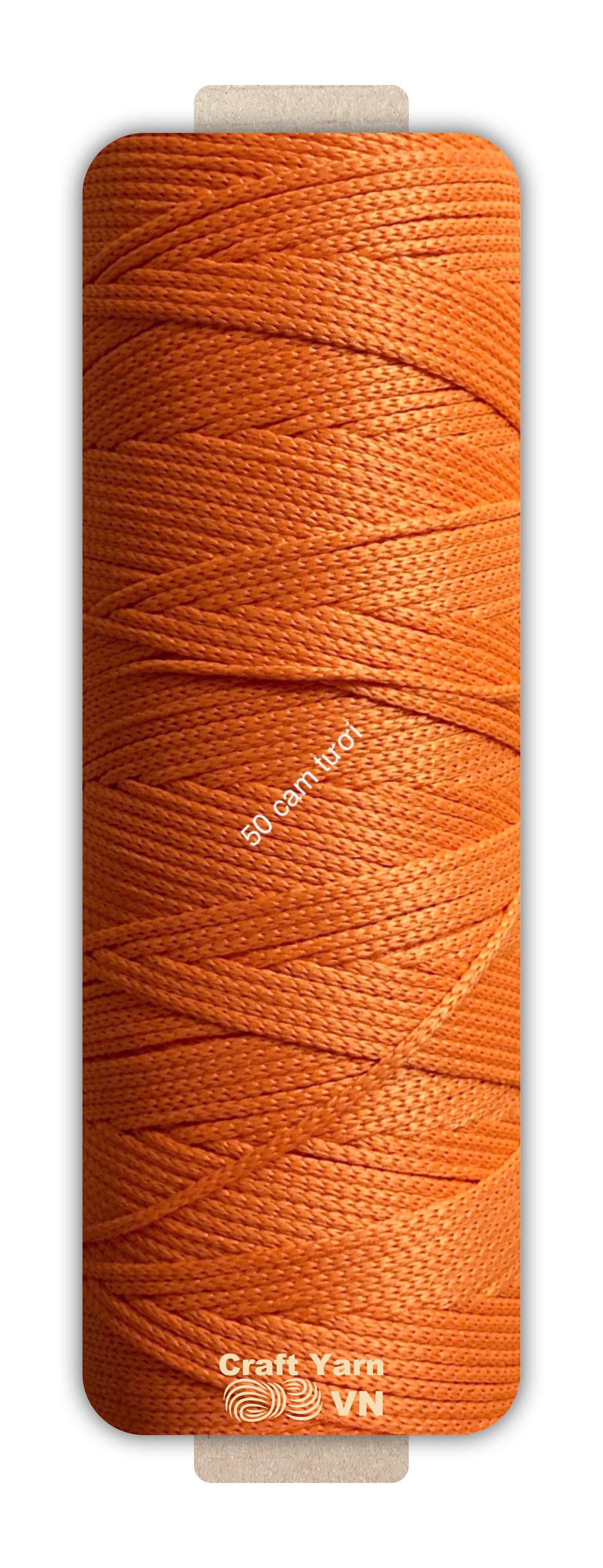 Sợi dệt Craft Yarn 2mm màu trơn