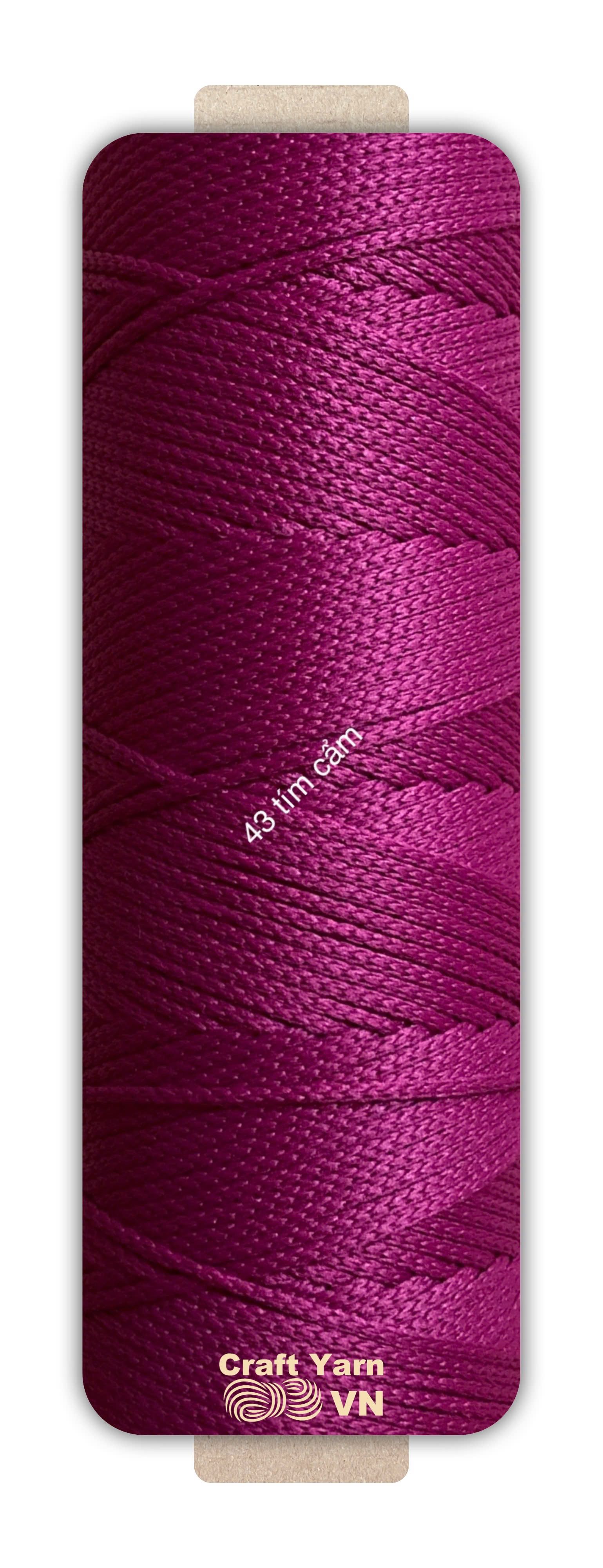 Sợi dệt Craft Yarn 2mm màu trơn