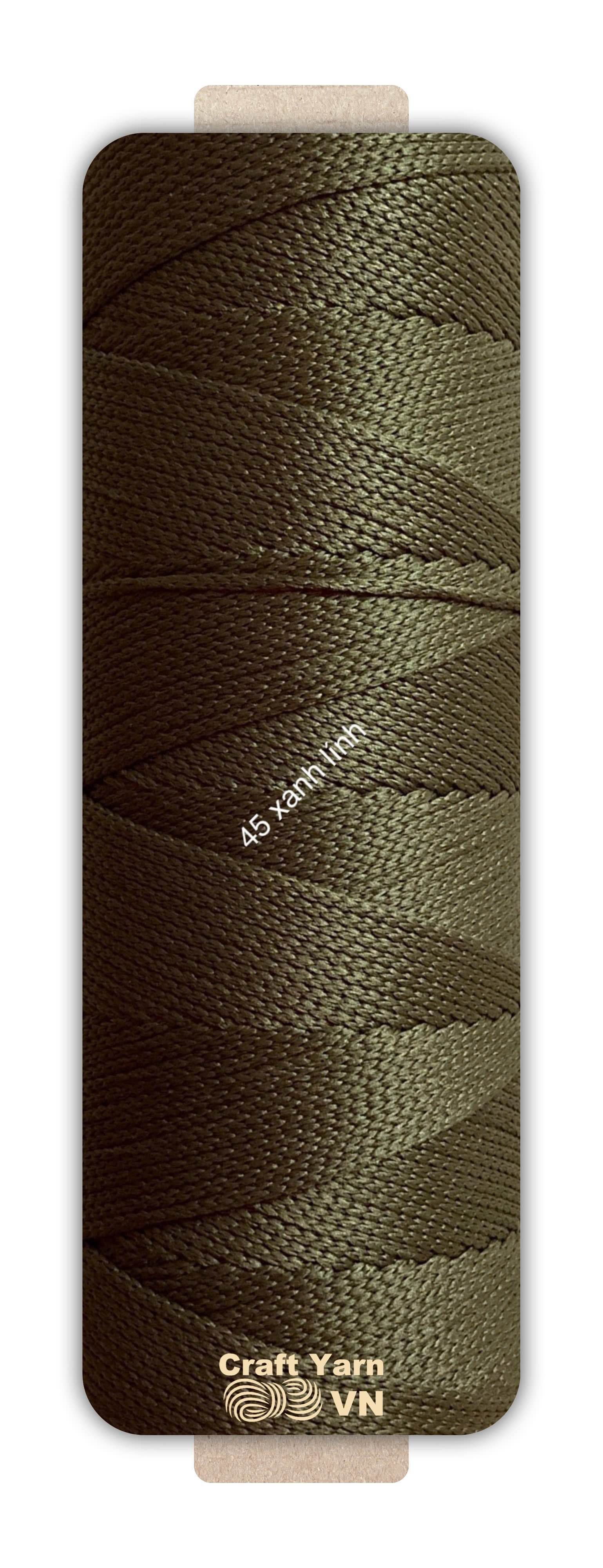 Sợi dệt Craft Yarn 2mm màu trơn