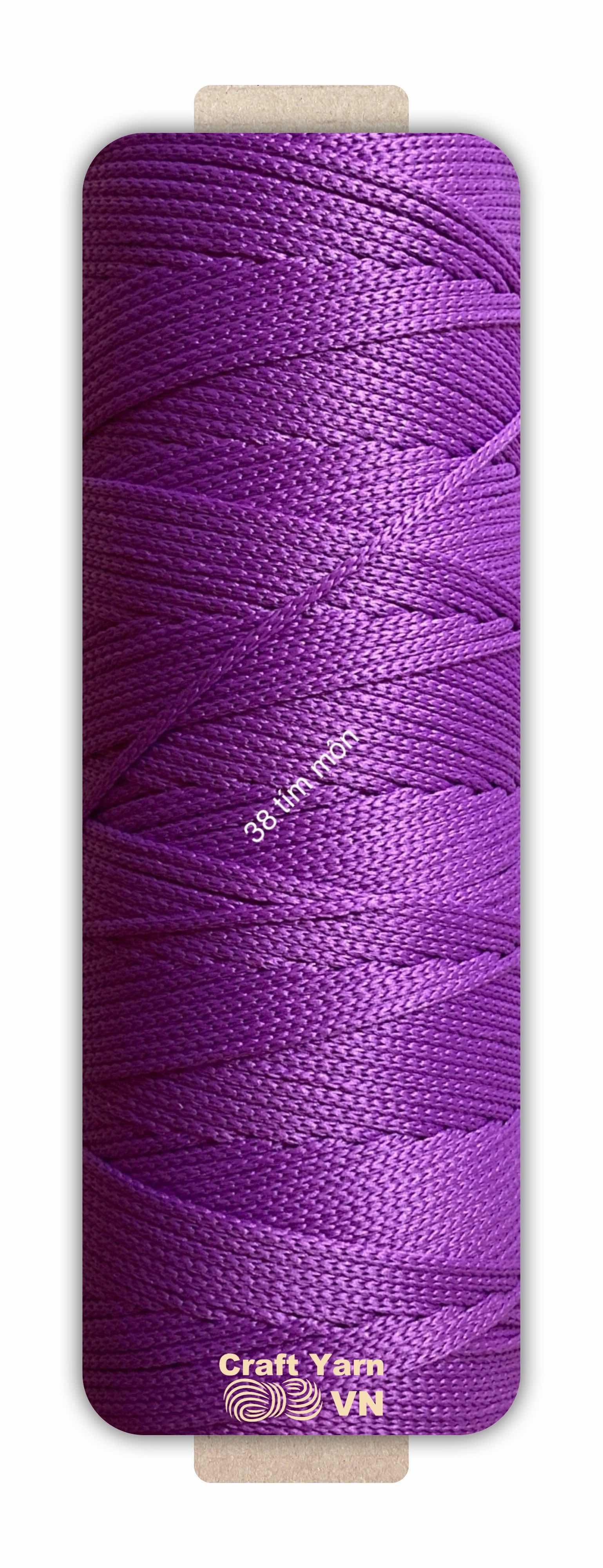 Sợi dệt Craft Yarn 2mm màu trơn