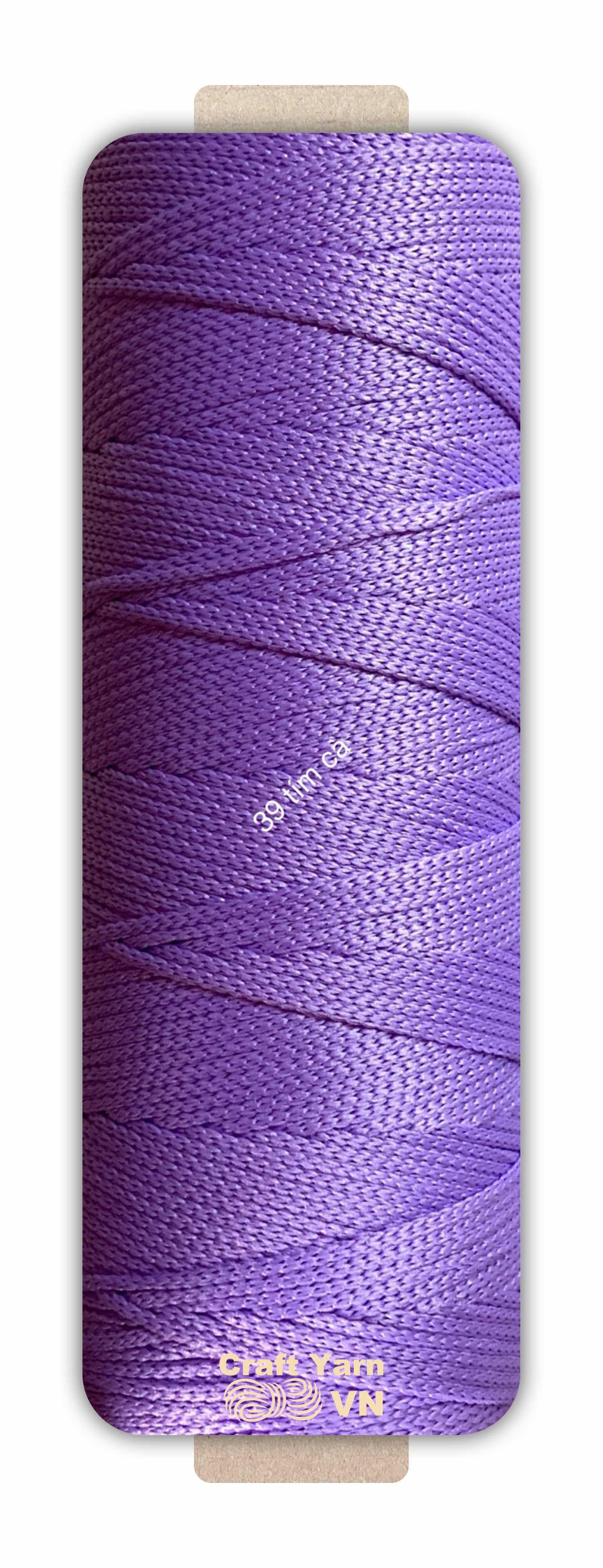Sợi dệt Craft Yarn 2mm màu trơn