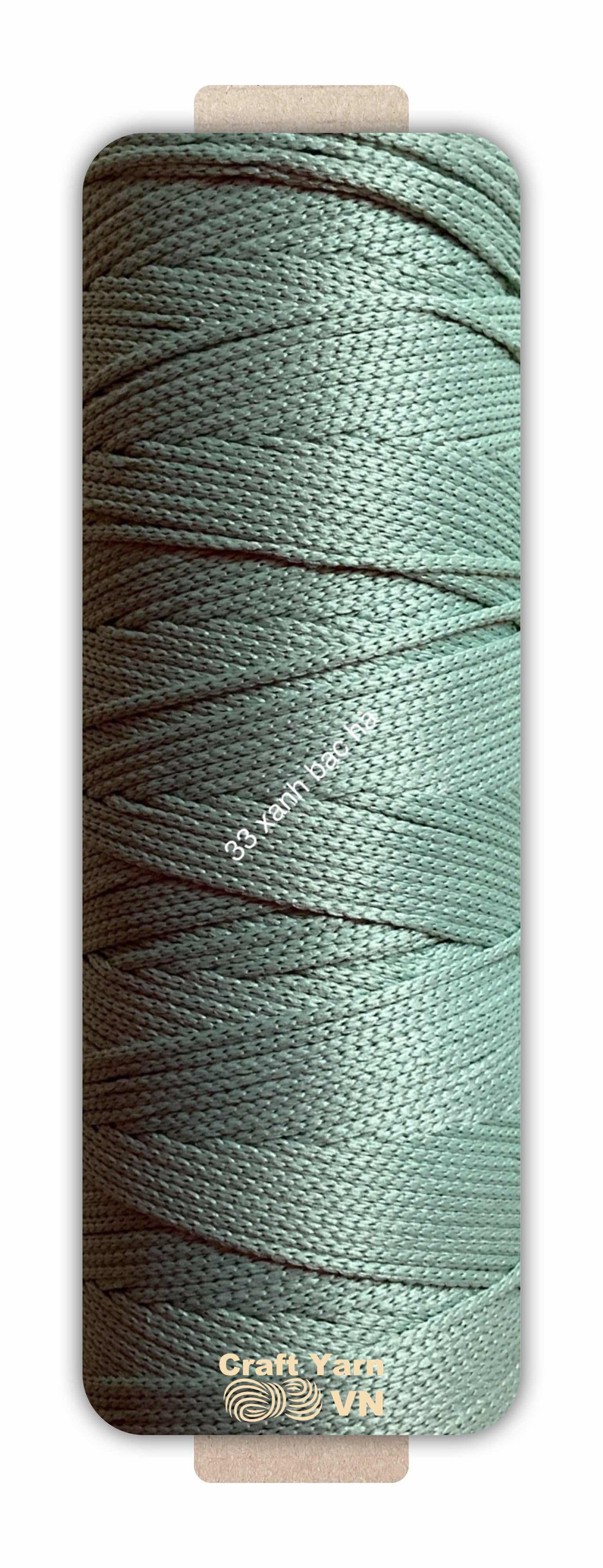 Sợi dệt Craft Yarn 2mm màu trơn