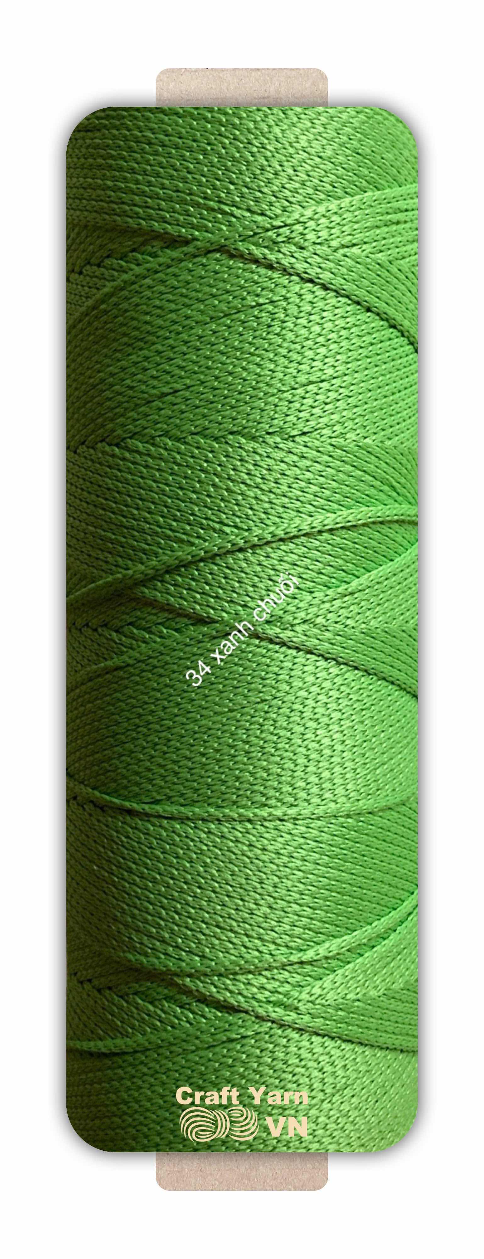 Sợi dệt Craft Yarn 2mm màu trơn