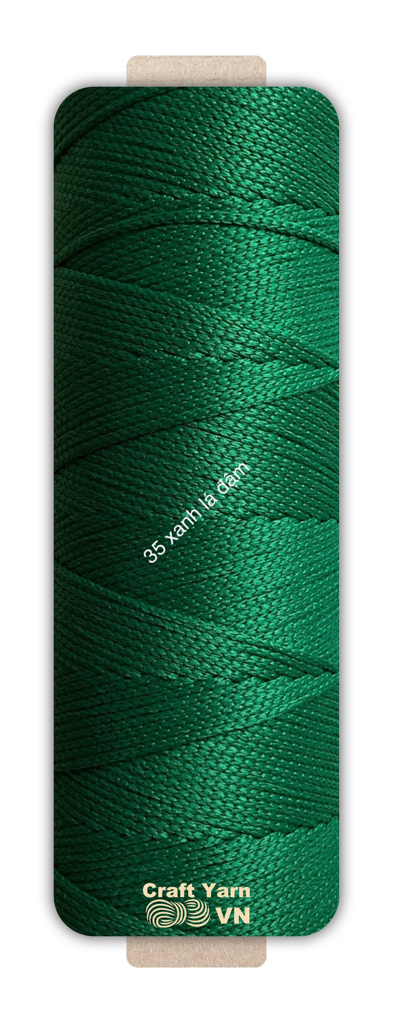 Sợi dệt Craft Yarn 2mm màu trơn