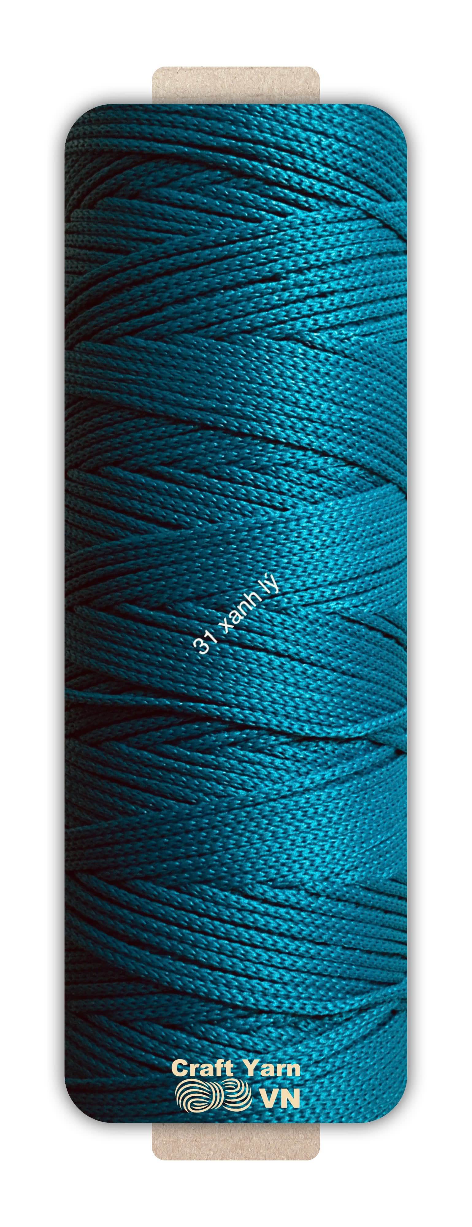 Sợi dệt Craft Yarn 2mm màu trơn