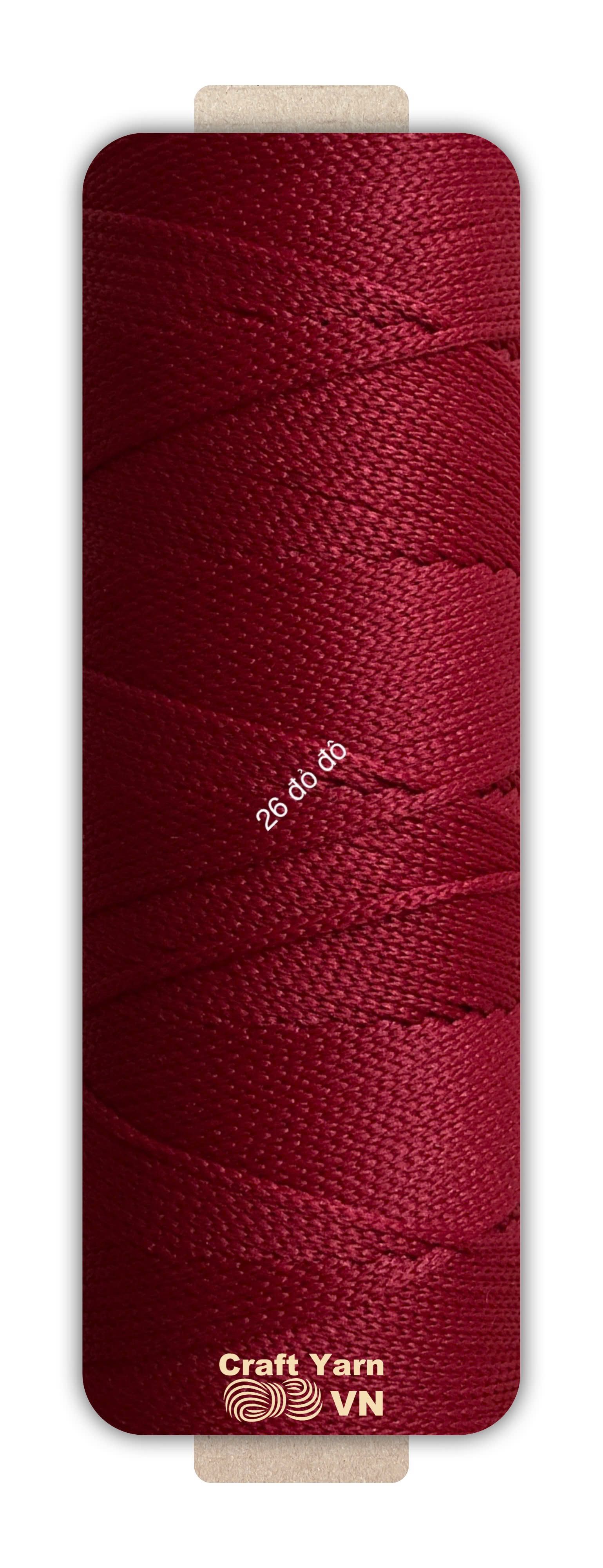 Sợi dệt Craft Yarn 2mm màu trơn