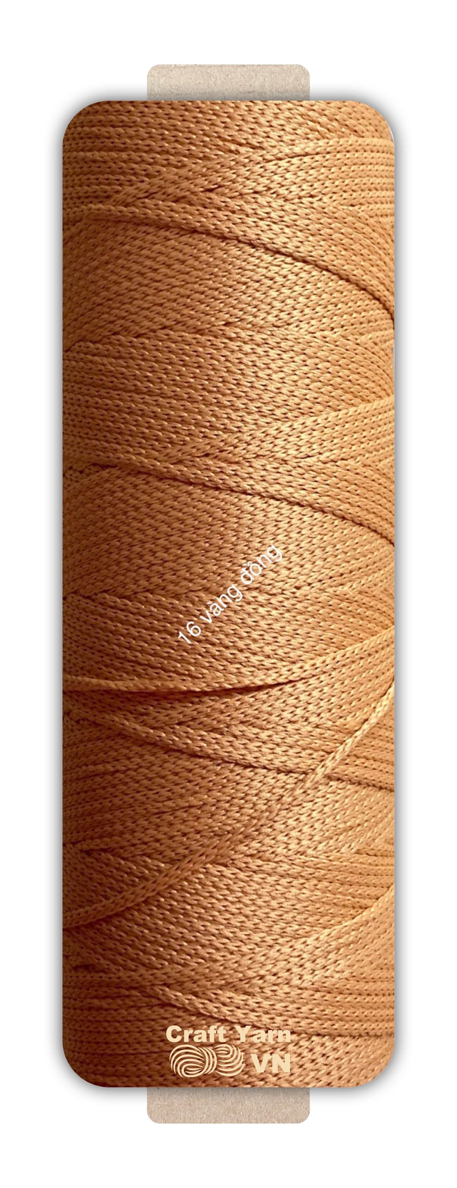 Sợi dệt Craft Yarn 2mm màu trơn