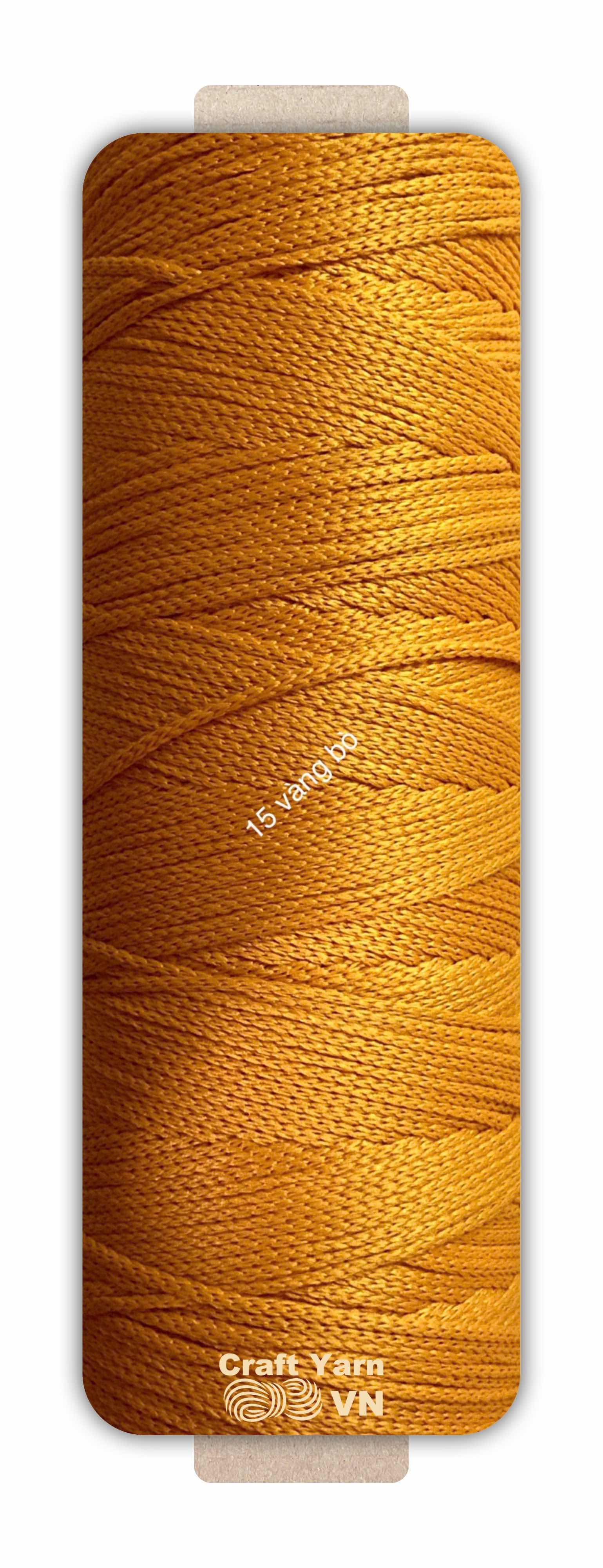 Sợi dệt Craft Yarn 2mm màu trơn