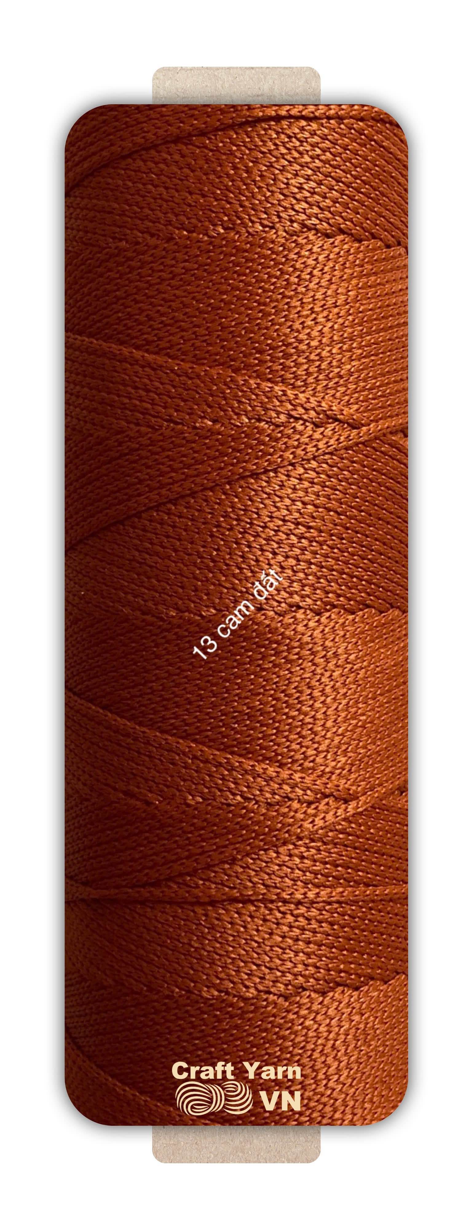 Sợi dệt Craft Yarn 2mm màu trơn