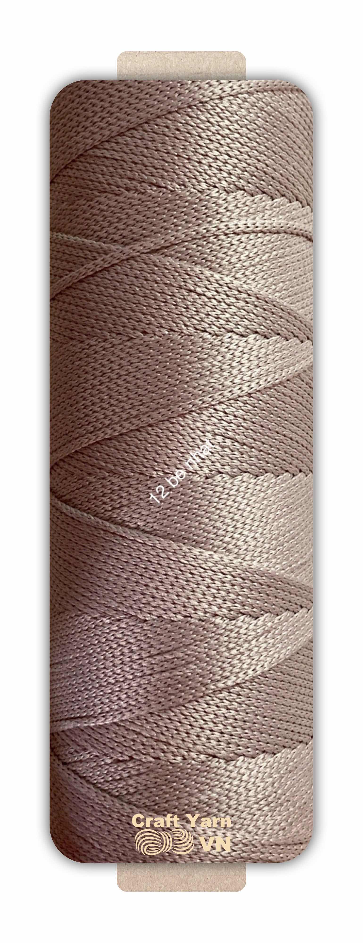 Sợi dệt Craft Yarn 2mm màu trơn