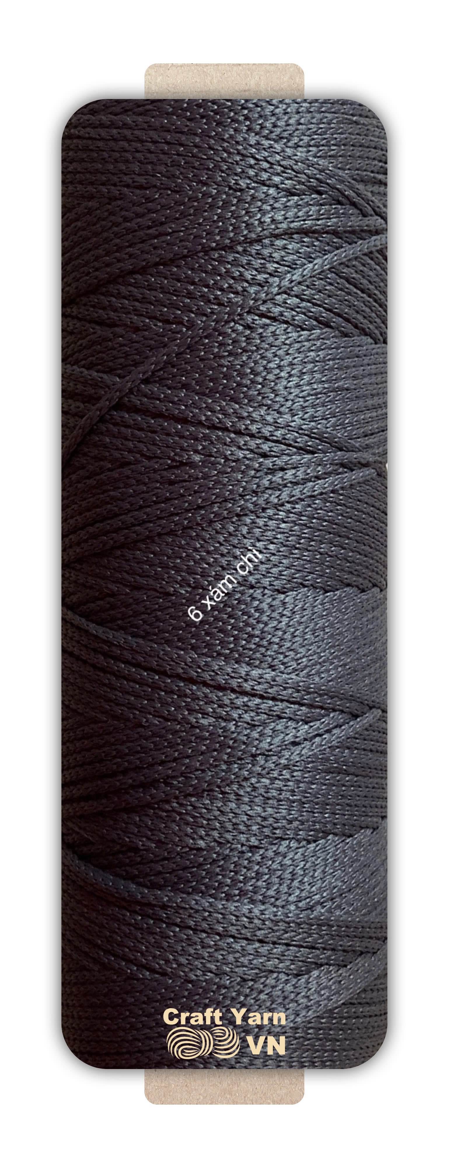 Sợi dệt Craft Yarn 2mm màu trơn