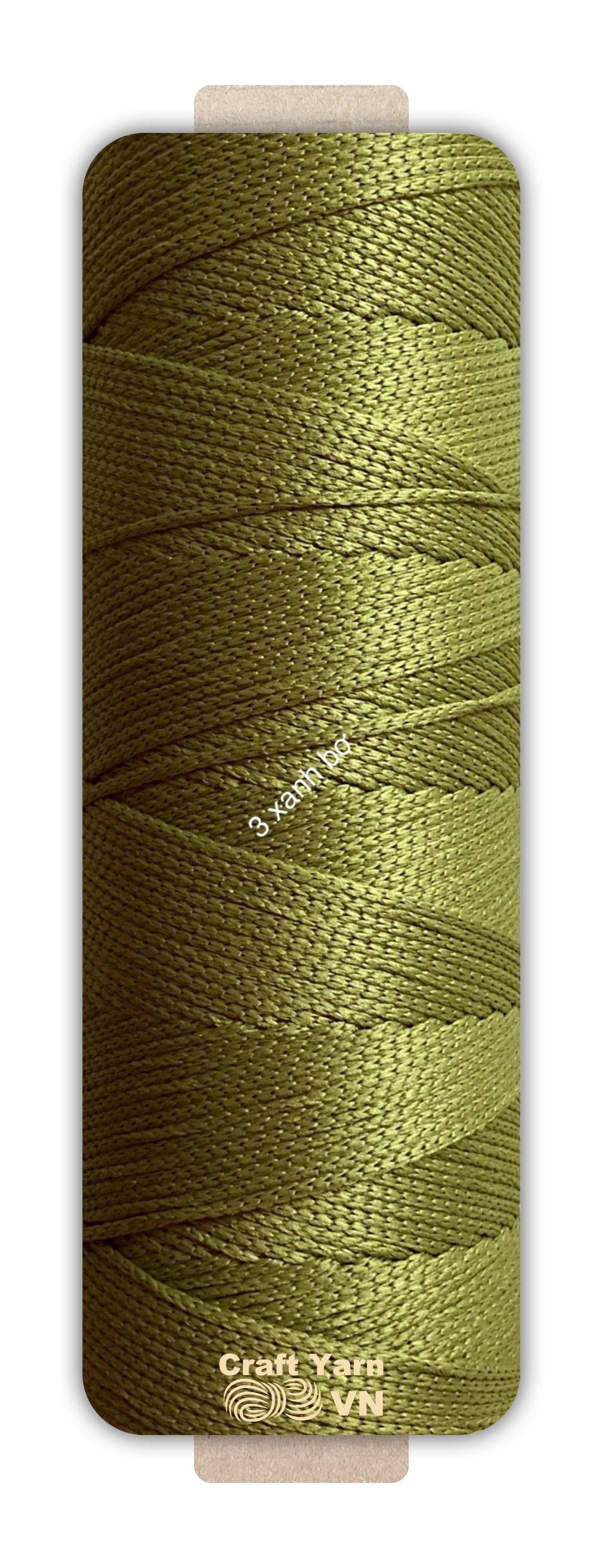 Sợi dệt Craft Yarn 2mm màu trơn