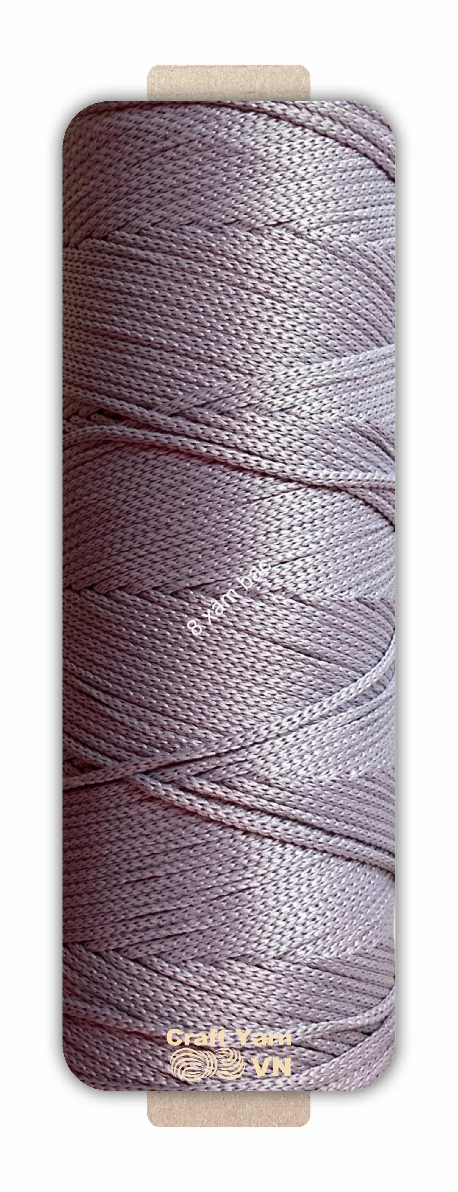 Sợi dệt Craft Yarn 2mm màu trơn