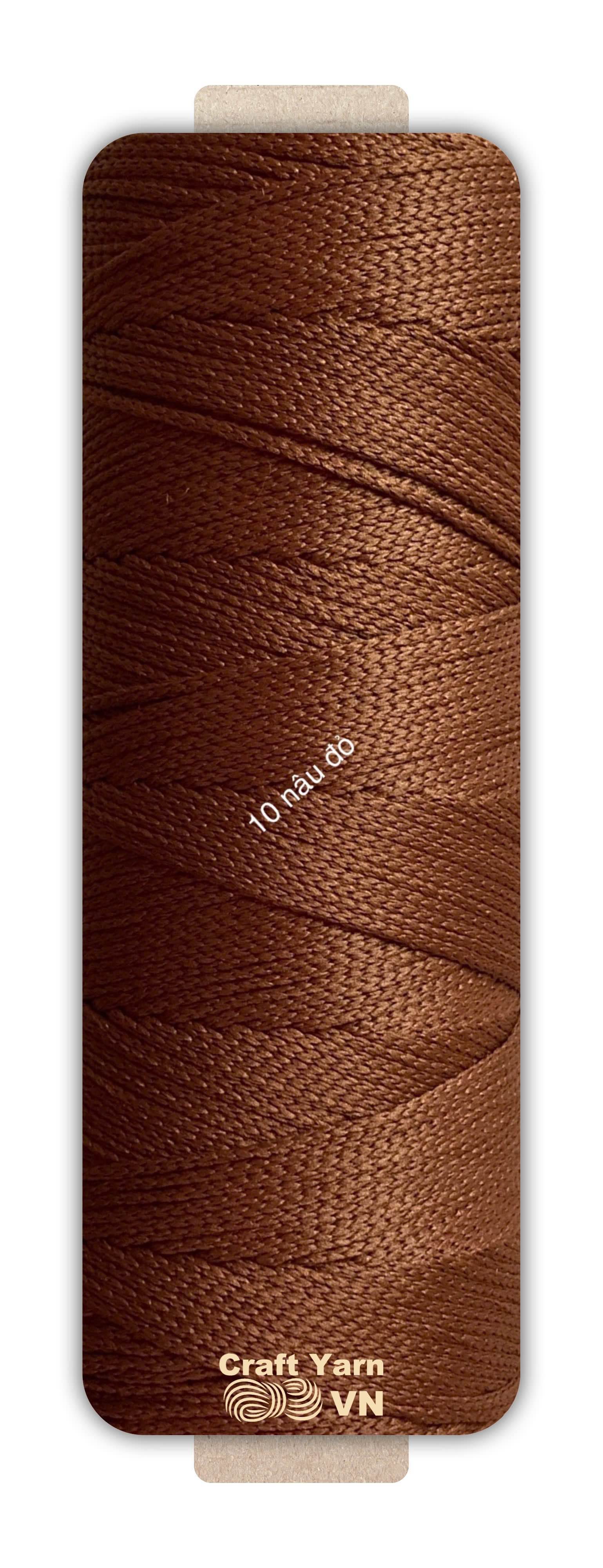 Sợi dệt Craft Yarn 2mm màu trơn