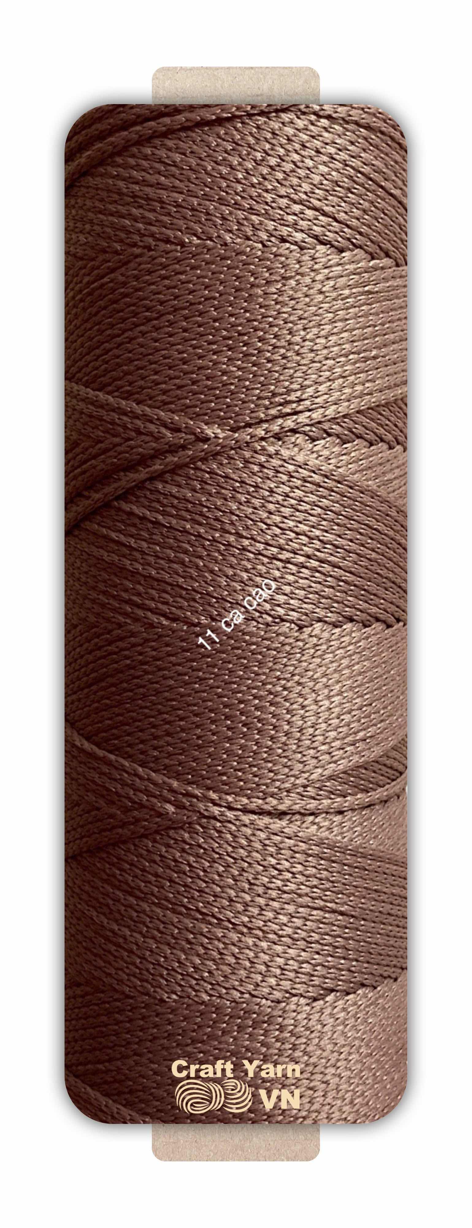 Sợi dệt Craft Yarn 2mm màu trơn