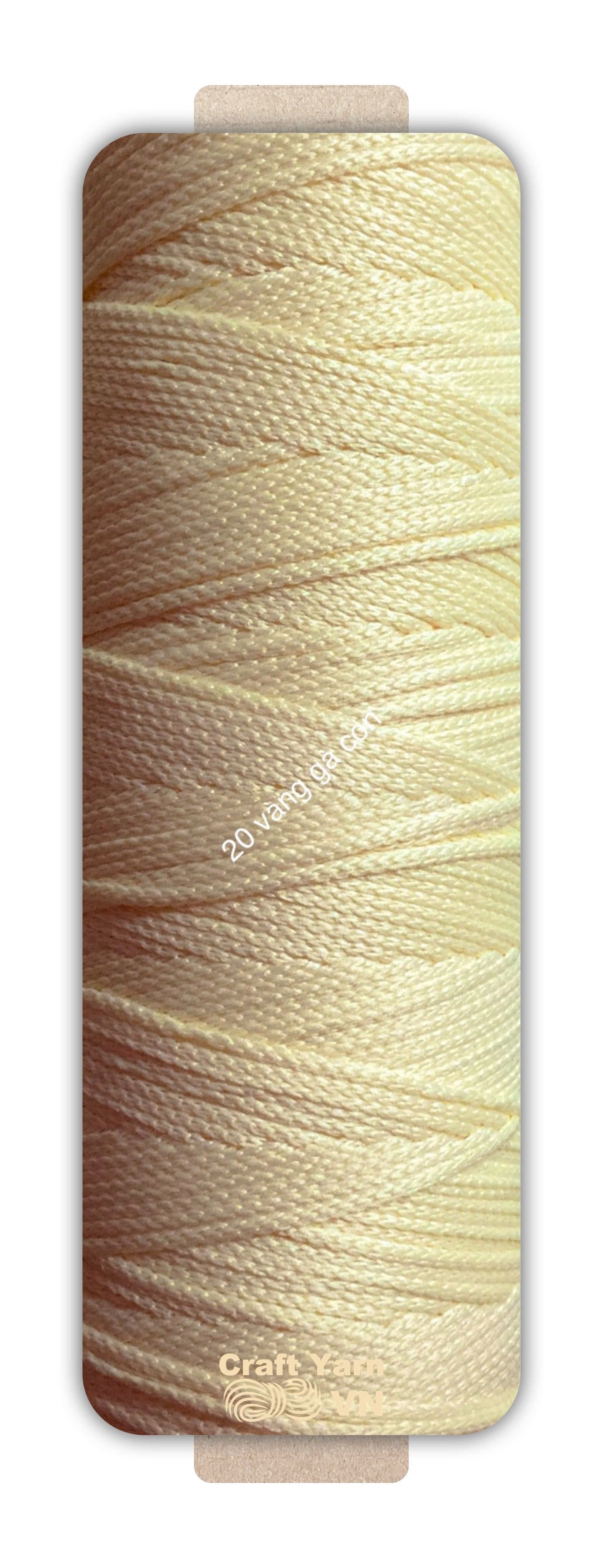 Sợi dệt Craft Yarn 2mm màu trơn