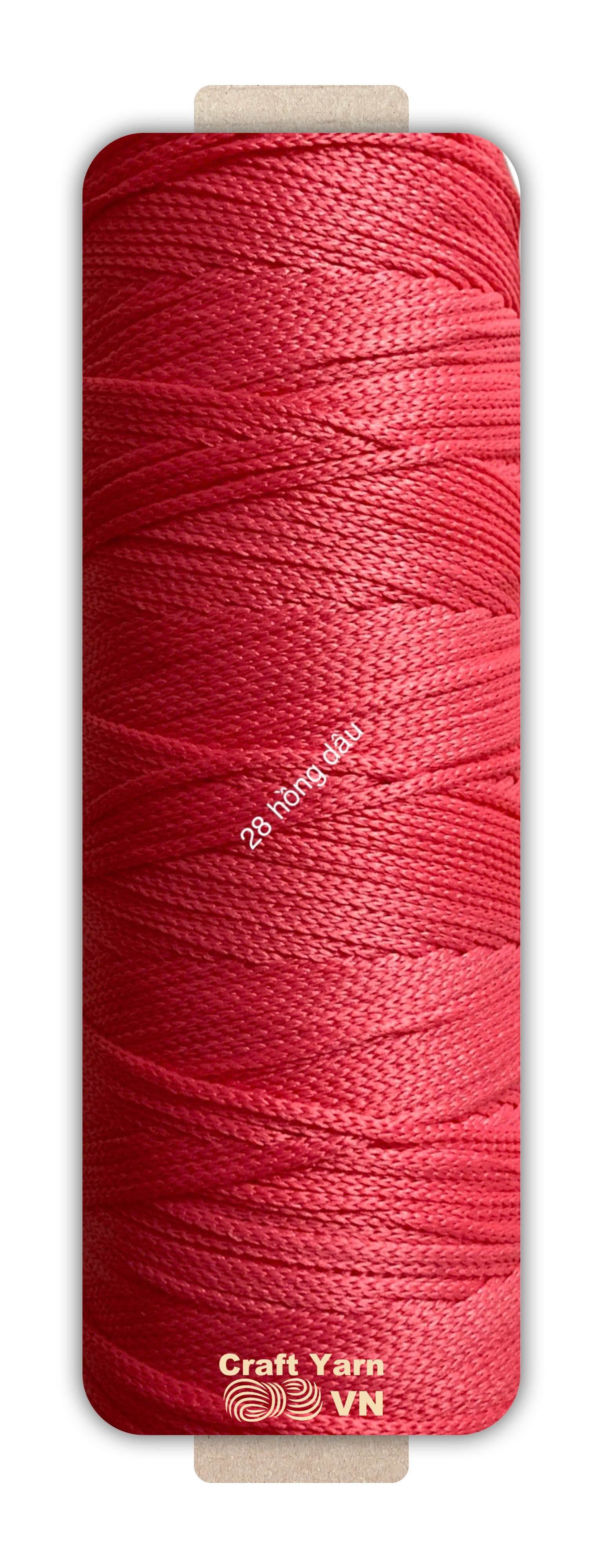 Sợi dệt Craft Yarn 2mm màu trơn