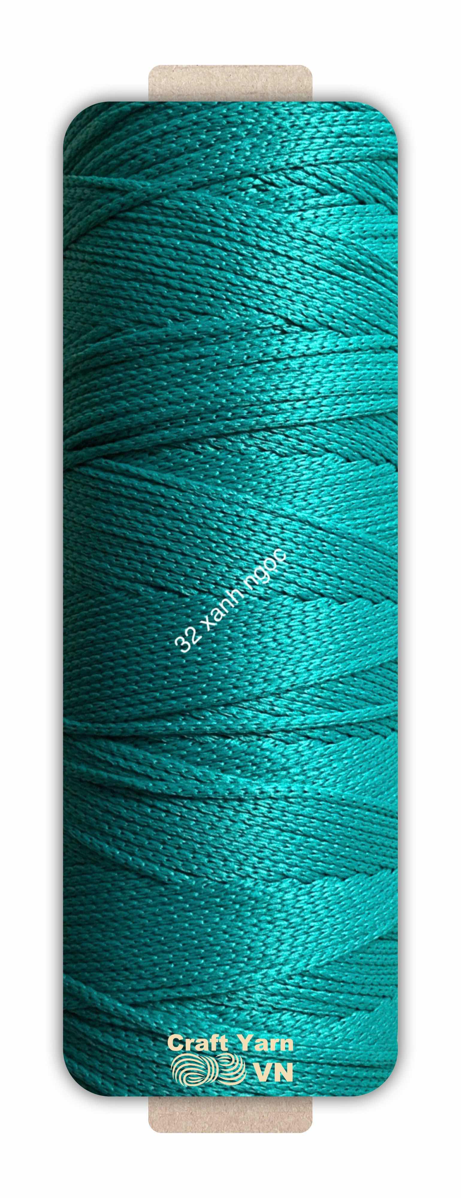 Sợi dệt Craft Yarn 2mm màu trơn