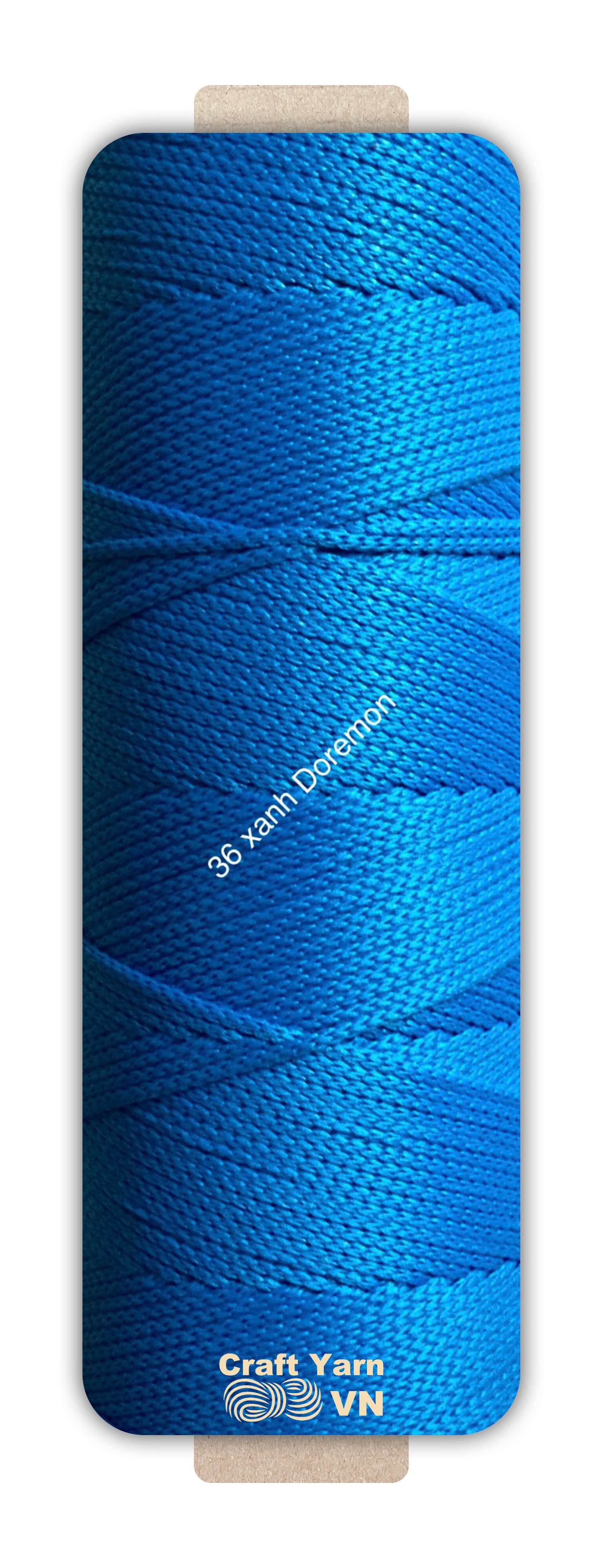 Sợi dệt Craft Yarn 2mm màu trơn