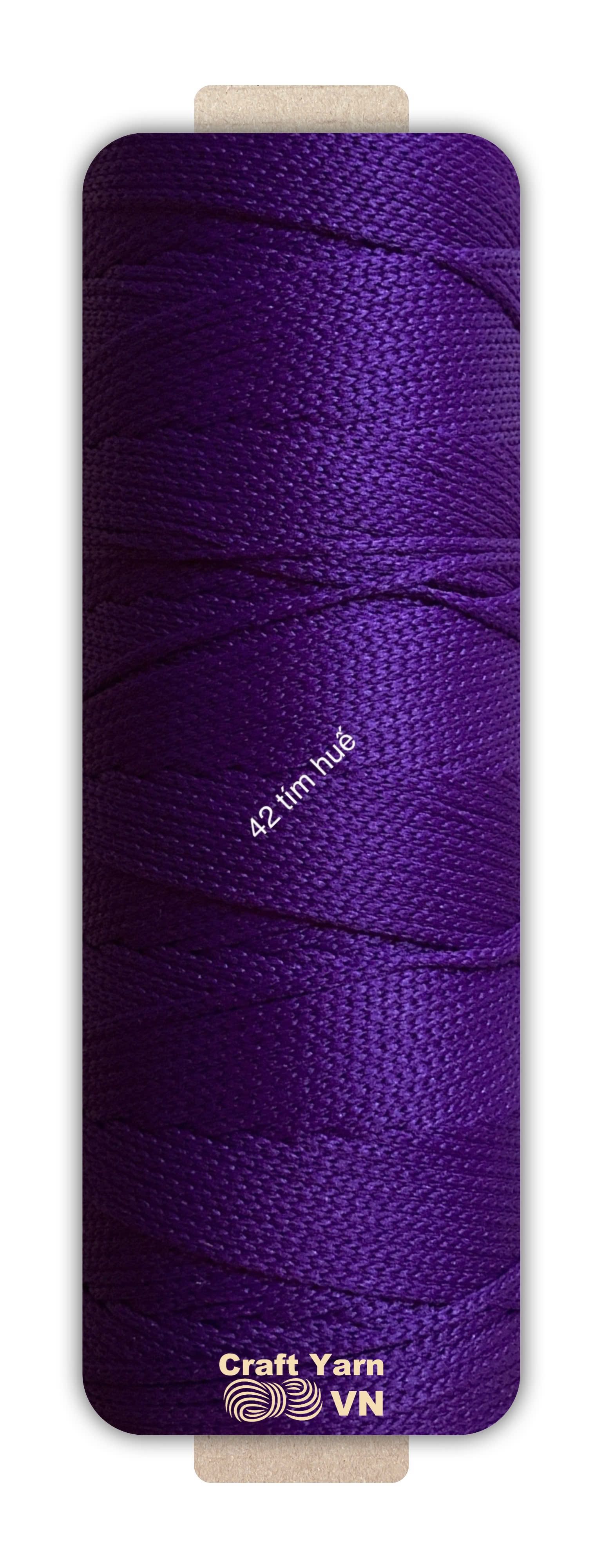 Sợi dệt Craft Yarn 2mm màu trơn