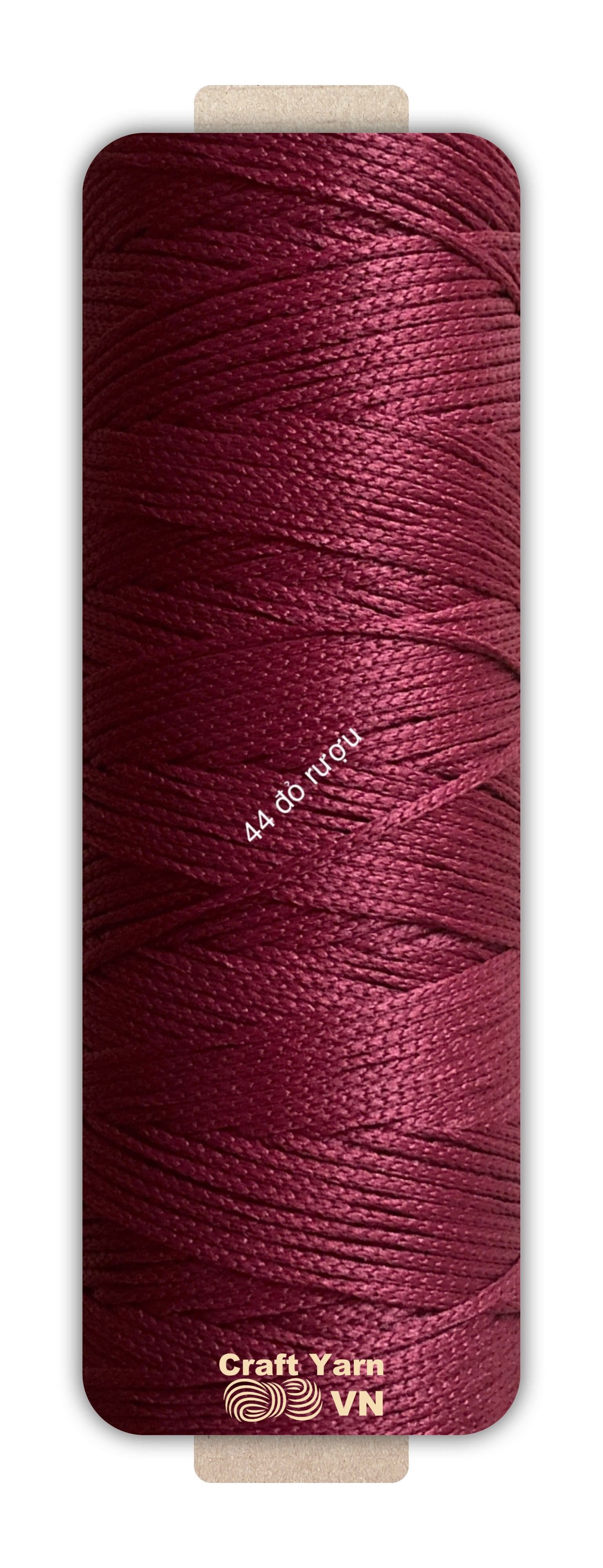 Sợi dệt Craft Yarn 2mm màu trơn