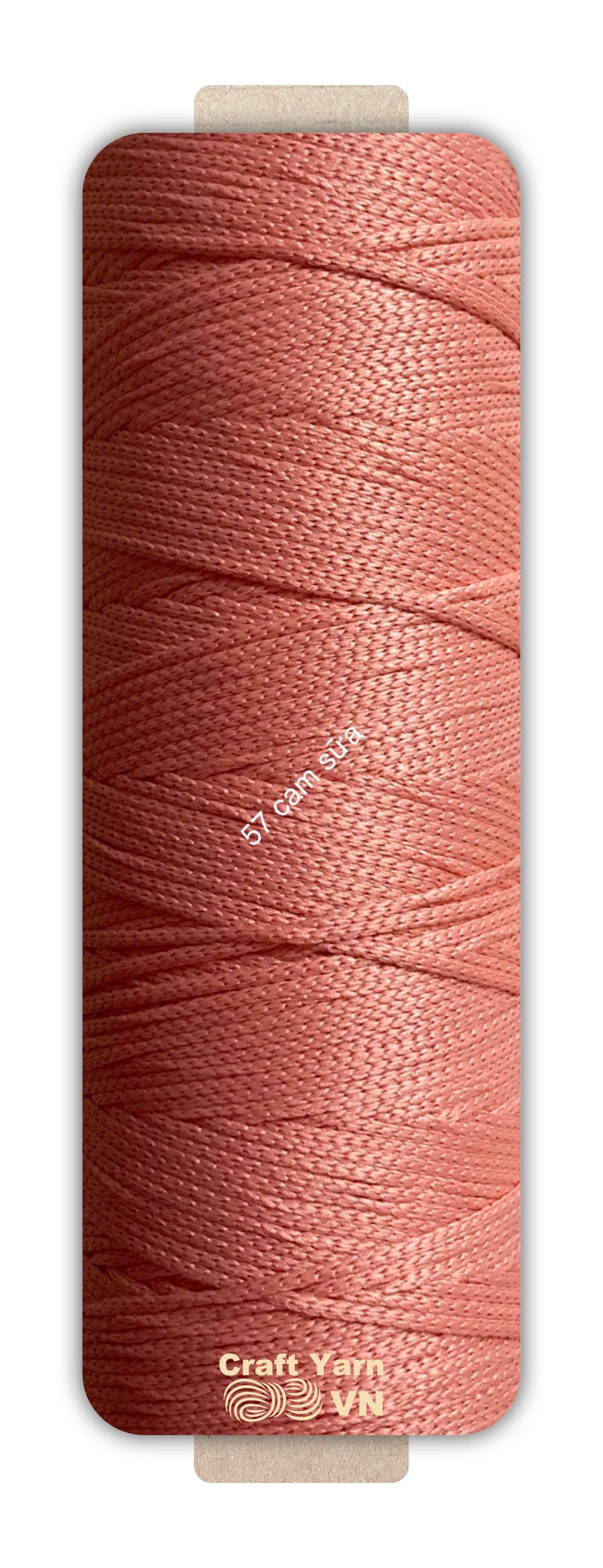 Sợi dệt Craft Yarn 2mm màu trơn