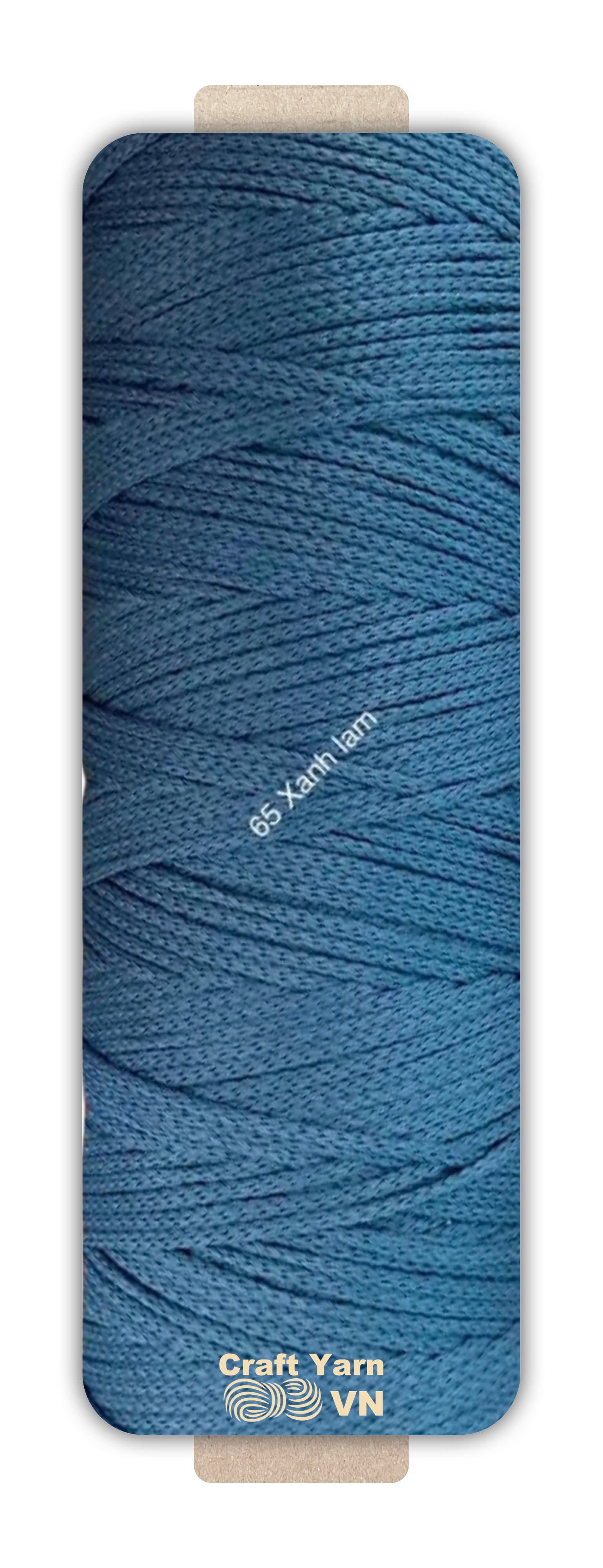 Sợi dệt Craft Yarn 2mm màu trơn