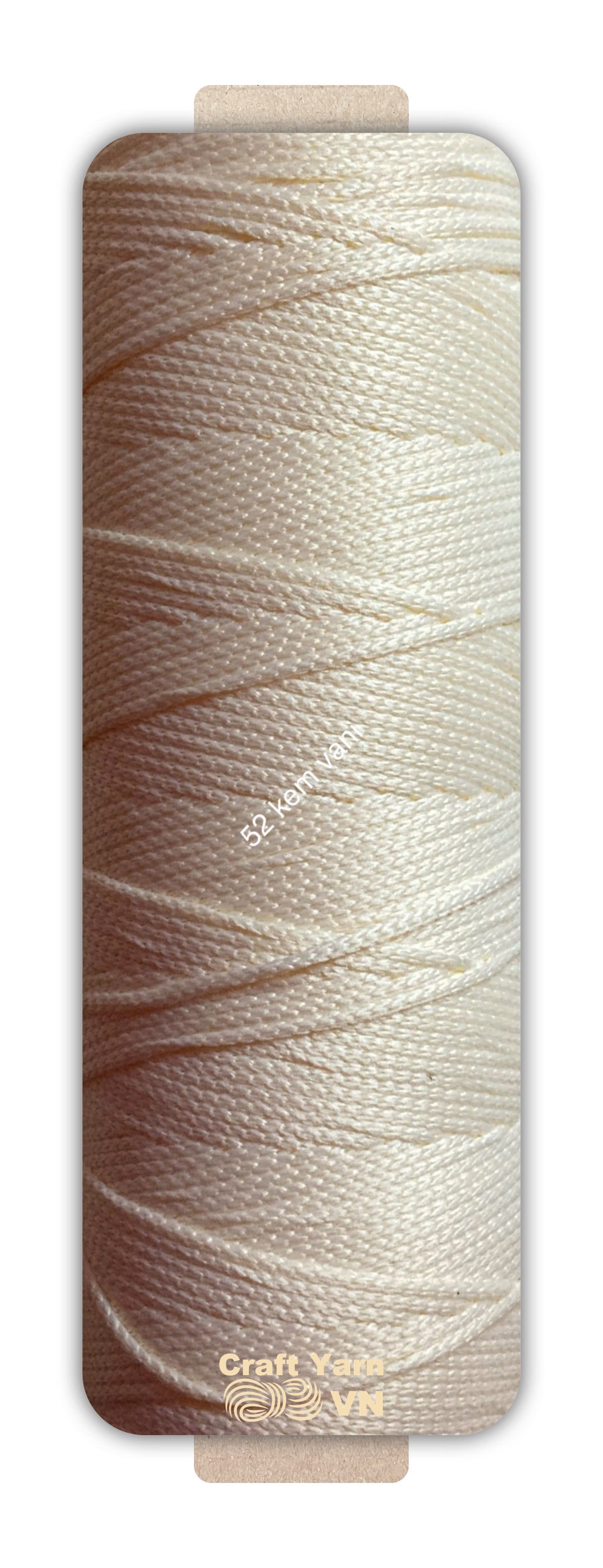 Sợi dệt Craft Yarn 2mm màu trơn